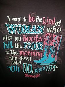 ... -Boots-Hit-the-Floor-the-devil-says-OH-NO-Cherished-Girl-T-Shirt-Boot