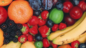 Fruit, such as bananas, and most vegetables and pulses are high in ...