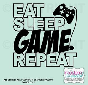 ... Game-Repeat-Quote-Vinyl-Wall-Decal-Lettering-Game-Room-Decor-Play-Room