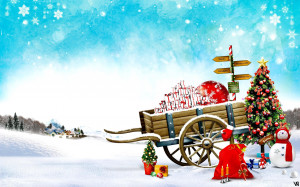 Santa's sleigh on Christmas wallpapers and images