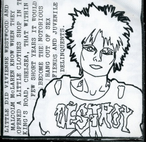 Destroyed Vivienne Westwood artwork #4. Punk art series “Bored ...