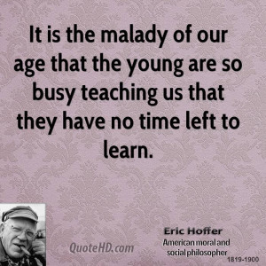 Eric Hoffer Time Quotes