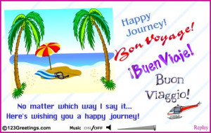 Happy Trip Message Bon Voyage