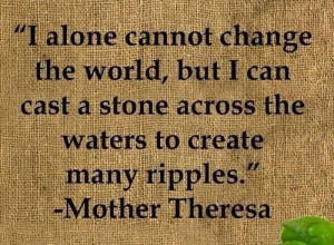 Blessed Mother Teresa - I alone cannot change the world but I can cast ...