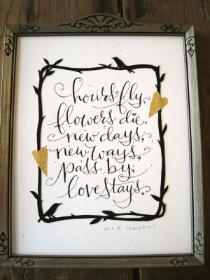 ... sundial motto from a Pittsfield Massachusetts sun dial - framed in a