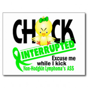 Chick Interrupted 2 Non-Hodgkin's Lymphoma Postcard