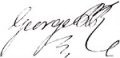 Signature of King George IV