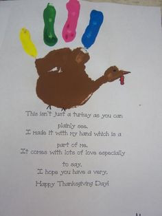 ... Unit - Thanksgiving poem, possibly a card/craft for the grandparents