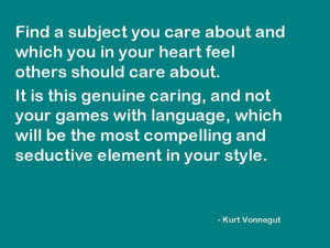 Kurt Vonnegut advice on writing.