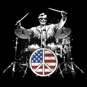 Details about Patriotic Tshirt Peace Drums Abraham Lincoln Memorial ...