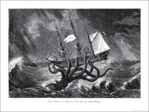 ... by the Eye of Imagination from John Gibson's Monsters of the Sea 1887