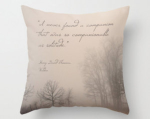 ... Thoreau Quote Walden | Home Decor | Decorative Throw Pillow | Solitude