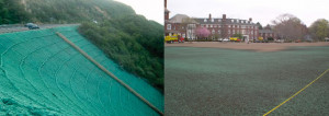 Erosion control systems are sprayed on and therefore genuinely follow ...
