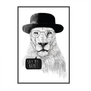 Mr. White Breaking Bad Lion Wall Decal - Say My Name! by Balázs Solti