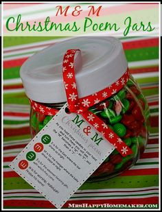 Christian Christmas Crafts, Gifts Jars For Christmas, Christmas Poem ...