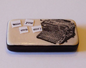 Typewriter Domino Magnet Quote Write Your Own by AmySueCrafts, $3.50