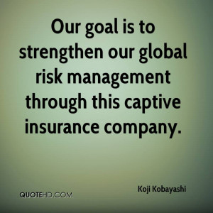 Our goal is to strengthen our global risk management through this ...