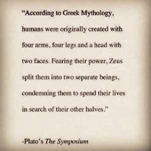 Greek mythology. Soul mates.