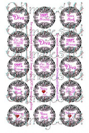 ... Pink Sayings. Great for any zebra party. Perfect for bottle cap hair