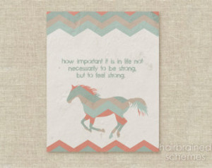 Inspirational Poster Digital Art Pr int Feel Strong Horse - Southwest ...