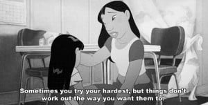 truth lilo and stitch quote Black and White disney text sad quotes ...