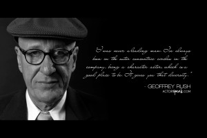 WALLPAPER: Geoffrey Rush quote on acting with photo
