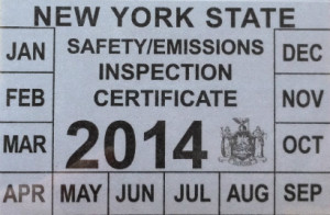 NY State Inspection Sticker 2015