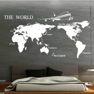 vinyl_wall_decal_world_map_tv_home_house_art_wall_decals_wall_sticker ...