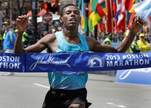 Boston Marathon winner Lelisa Desisa of Ethiopia/AP photo