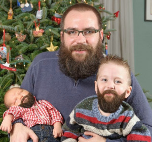 Beard Beardsly family Christmas photo