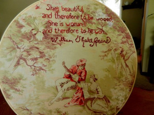... Shakespeare's Henry VI Romantic Hoop Art with Shakespeare Quote by