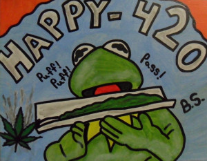 Happy 420 Kermit the Frog by sampson1721