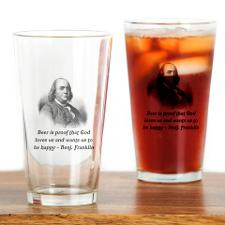 Cute Benjamin franklin quote Drinking Glass