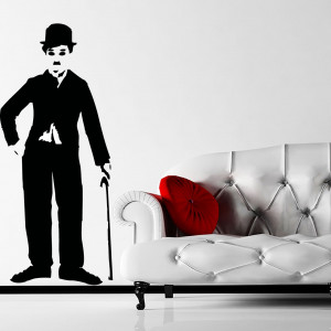 Details about CHARLIE CHAPLIN WITH CANE QUOTE WALL ART STICKER, WALL ...