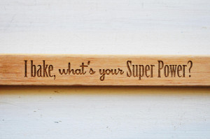 Engraved Red Kitchen Spatula – I bake, what’s your super power?