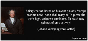 fiery chariot, borne on buoyant pinions, Sweeps near me now! I soon ...