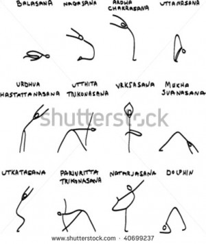 asana yoga - stock vector