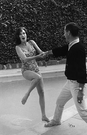 Mary Tyler Moore at home with husband Grant Tinker, c. 1965