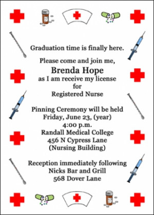 Nurse Pinning Ceremony Invitations, Nursing Pinning Ceremony ...