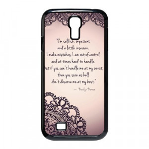 ... Black/White Hard Case - Marilyn Monroe Quote Galaxy S4 Case - Aozzo