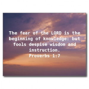 bible_verses_wisdom_quote_saying_proverbs_1_7_postcard ...