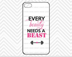 Beauty & Beast iPhone Case / Gym iP hone 4 Case Funny iPhone 5 Case ...