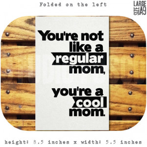 Mean Girls Mother's Day Quote Card/Cool Mom Card/Color Options/A9/8 ...