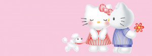 Hello Kitty Cute cover profile of Facebook