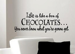 Forrest Gump Vinyl Lettering words wall quotes graphics Home decor ...