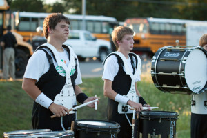 Marching band marches, makes music