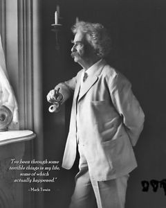 New 8x10 Photo: Mark Twain (Samuel Clemens) with Famous Quote