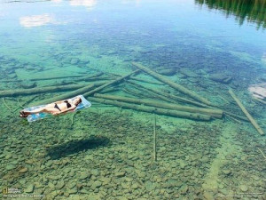 Because of the crystal-clear water, Flathead Lake in Montana seems ...