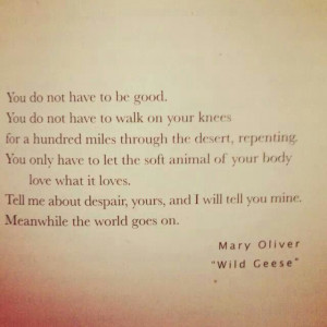 Mary Oliver, Wild Geese