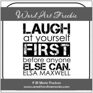 WORD ART: Laugh Quote Word Art Freebie